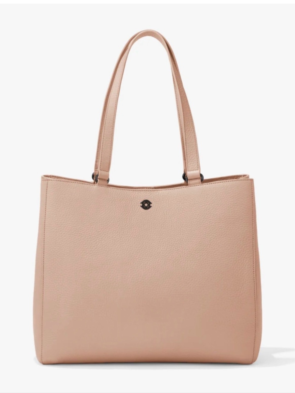 Women's Leather Dagne Dover Large Allyn Tote Bag in Blush Pink / Bandage color